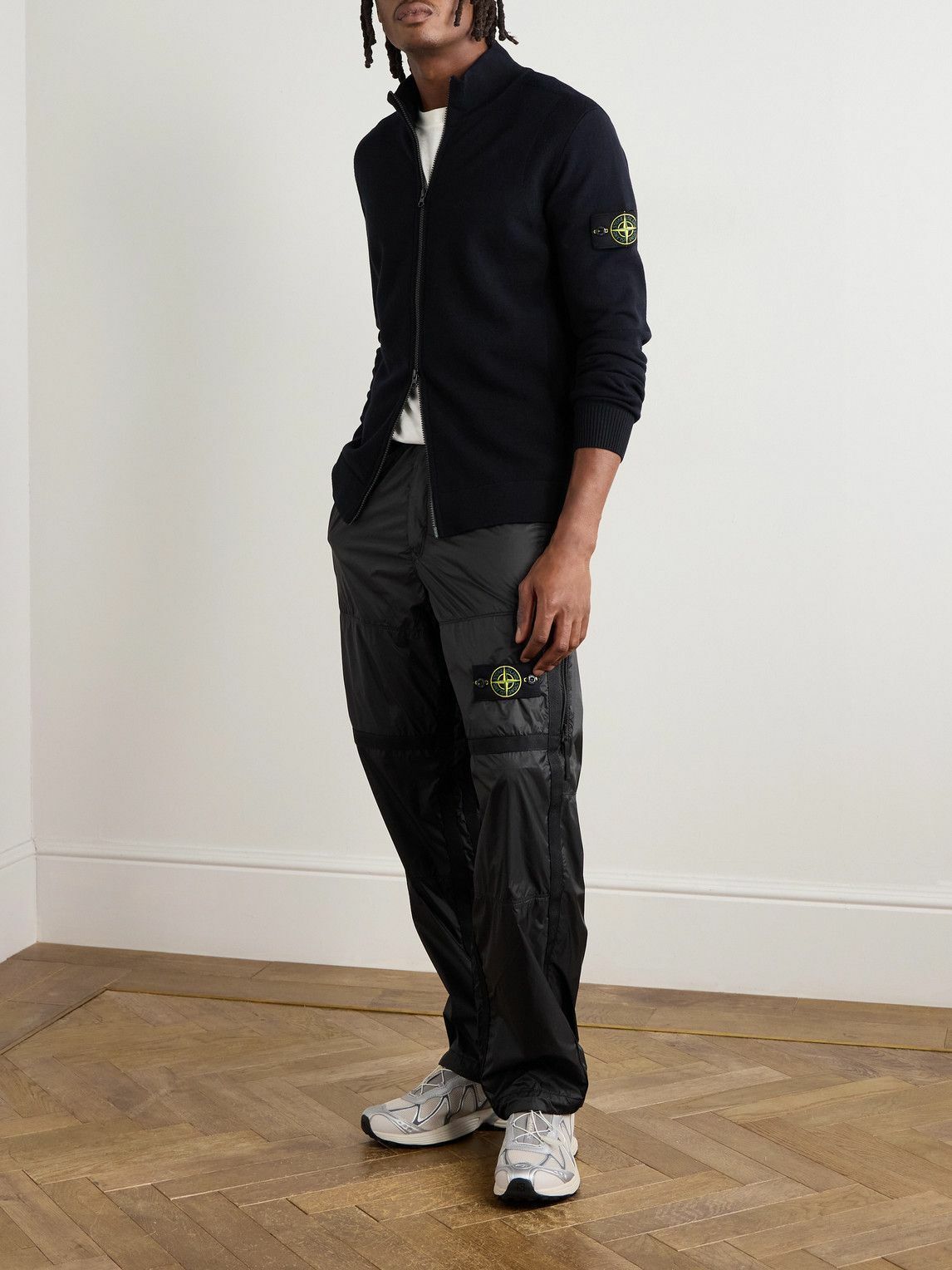 Stone Island - Straight-Leg Logo-Appliquéd Webbing-Trimmed CORDURA® Nylon-Ripstop Track Pants - Gray