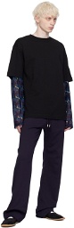 Dries Van Noten Black Layered Long Sleeve T-Shirt