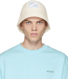 We11done Off-White Knit Bucket Hat