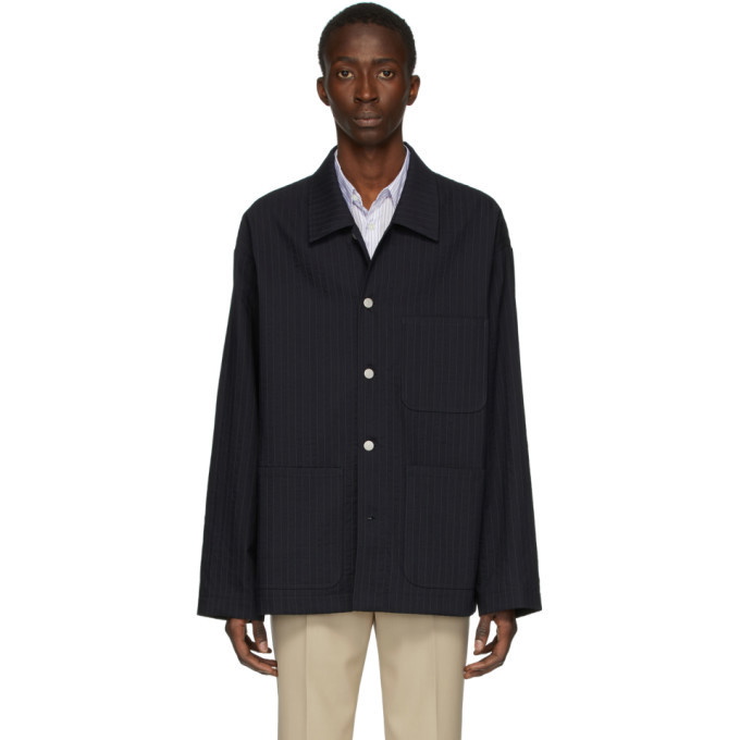 Photo: Maison Margiela Navy Pinstripe Jacket