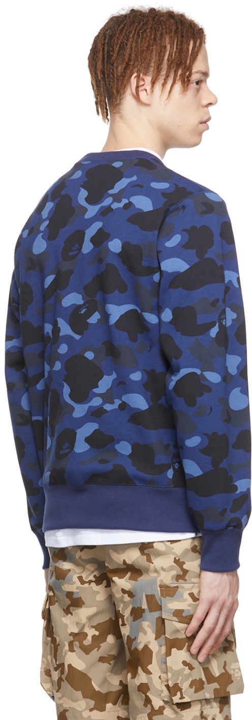 BAPE Navy Camo College Sweatshirt A Bathing Ape