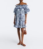 La DoubleJ Breakfast printed cotton poplin minidress