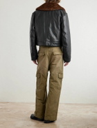 Enfants Riches Déprimés - Hotrod Shearling-Trimmed Leather Jacket - Black