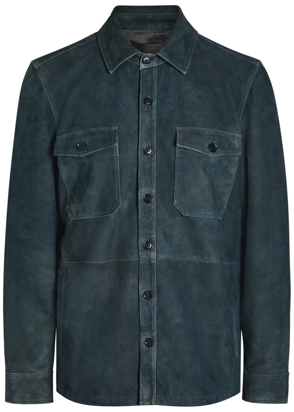 Photo: Paige Peyman Suede Overshirt Navy