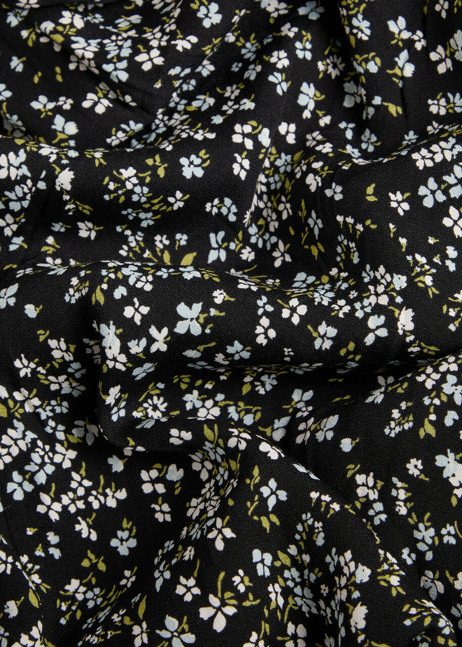 Reformation Opal Floral-print Crepe Midi Wrap Skirt Black