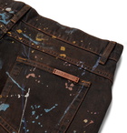 Dolce & Gabbana - Paint-Splattered Distressed Denim Jeans - Black