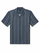 Club Monaco - Camp-Collar Striped TENCEL™ Lyocell Shirt - Blue