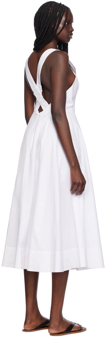 Staud White Teresa Midi Dress Staud Staud White Teresa Midi Dress Staud
