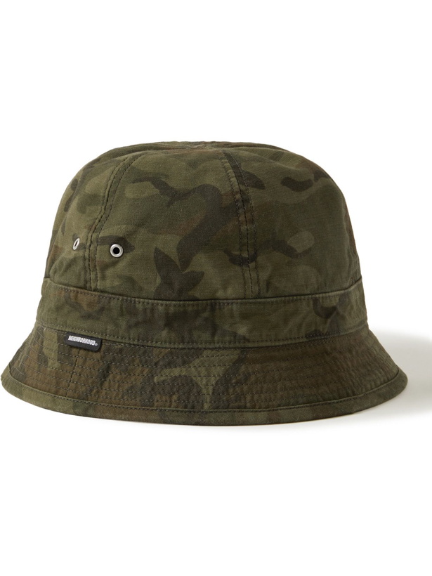 Photo: Neighborhood - Camouflage-Print Cotton Bucket Hat
