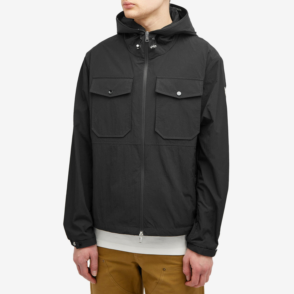 Moncler Men's Plessur Crinkle Nylon Jacket in Black Moncler