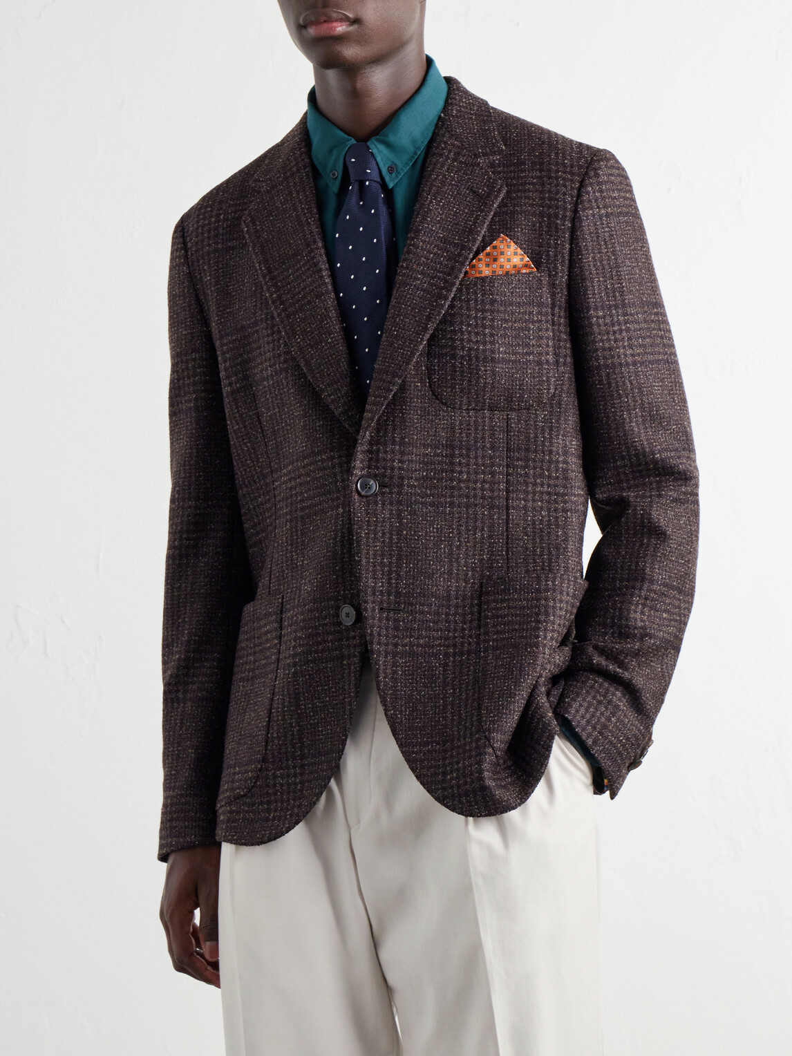 Paul Smith - Wool-Blend Prince Of Wales Blazer - Brown