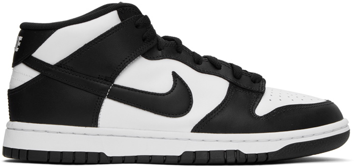 Photo: Nike Black & White Dunk Mid Sneakers