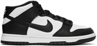 Nike Black & White Dunk Mid Sneakers