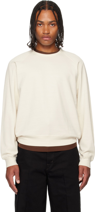Photo: LEMAIRE Off-White Crew Neck Sweatshirt