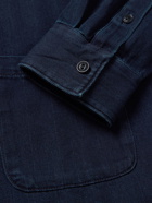 YMC - Dean Button-Down Collar Herringbone Cotton Shirt - Blue