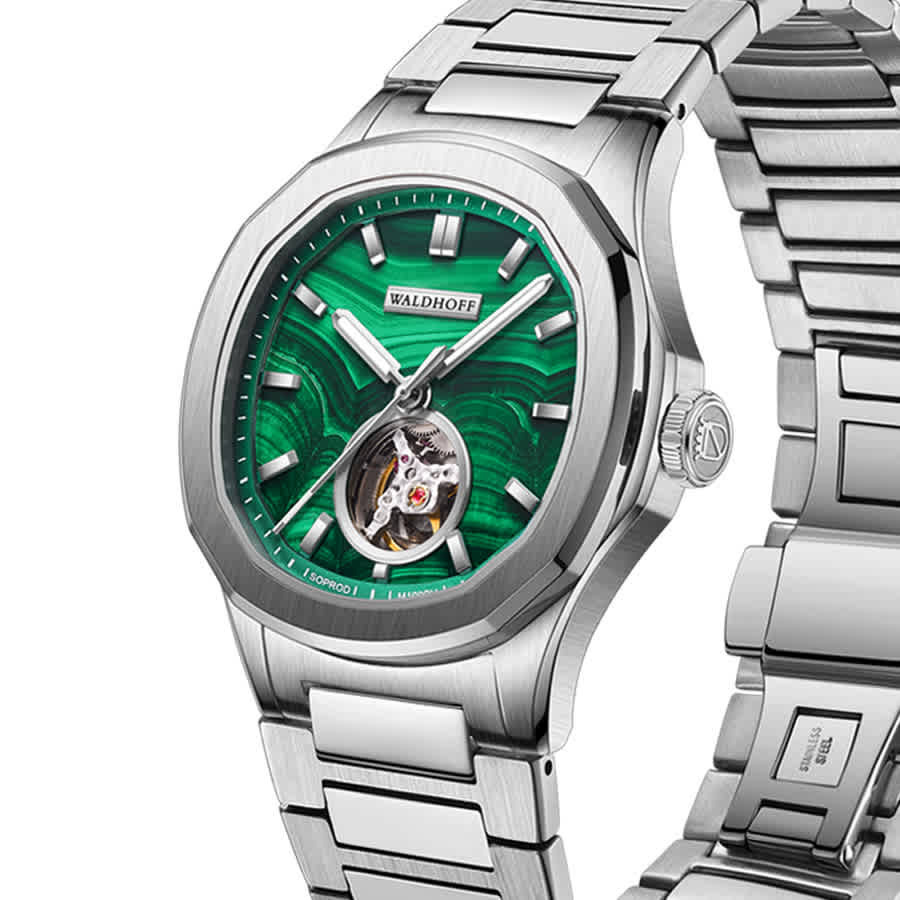 Waldhoff Navigator Automatic Green Malachite Dial Mens Watch MW-22-MA