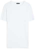 Tom Ford Perforated Cotton T-shirt White