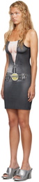 I'm Sorry by Petra Collins SSENSE Exclusive Black Mimi Wade Edition Trompe L'Oeil Minidress