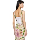 Dolce and Gabbana Pink Floral Charmeuse Tank Top