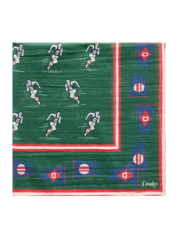 Photo: Drake's - Printed Cotton and Silk-Blend Scarf