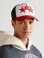 AMIRI - Appliquéd Leather-Trimmed Cotton-Canvas and Mesh Trucker Cap