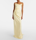 Vivienne Westwood Nova Vixen scarf-detail satin bustier gown
