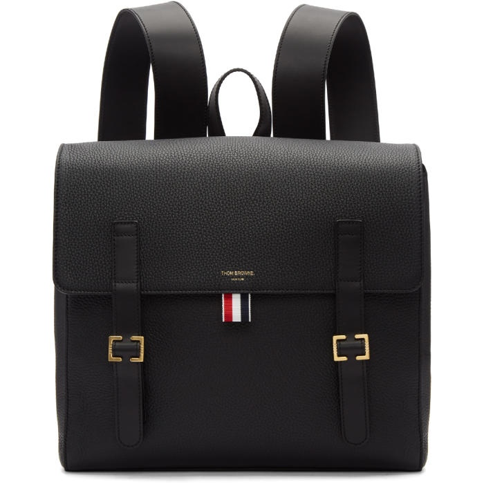 Photo: Thom Browne Black Unstructured Book Backpack