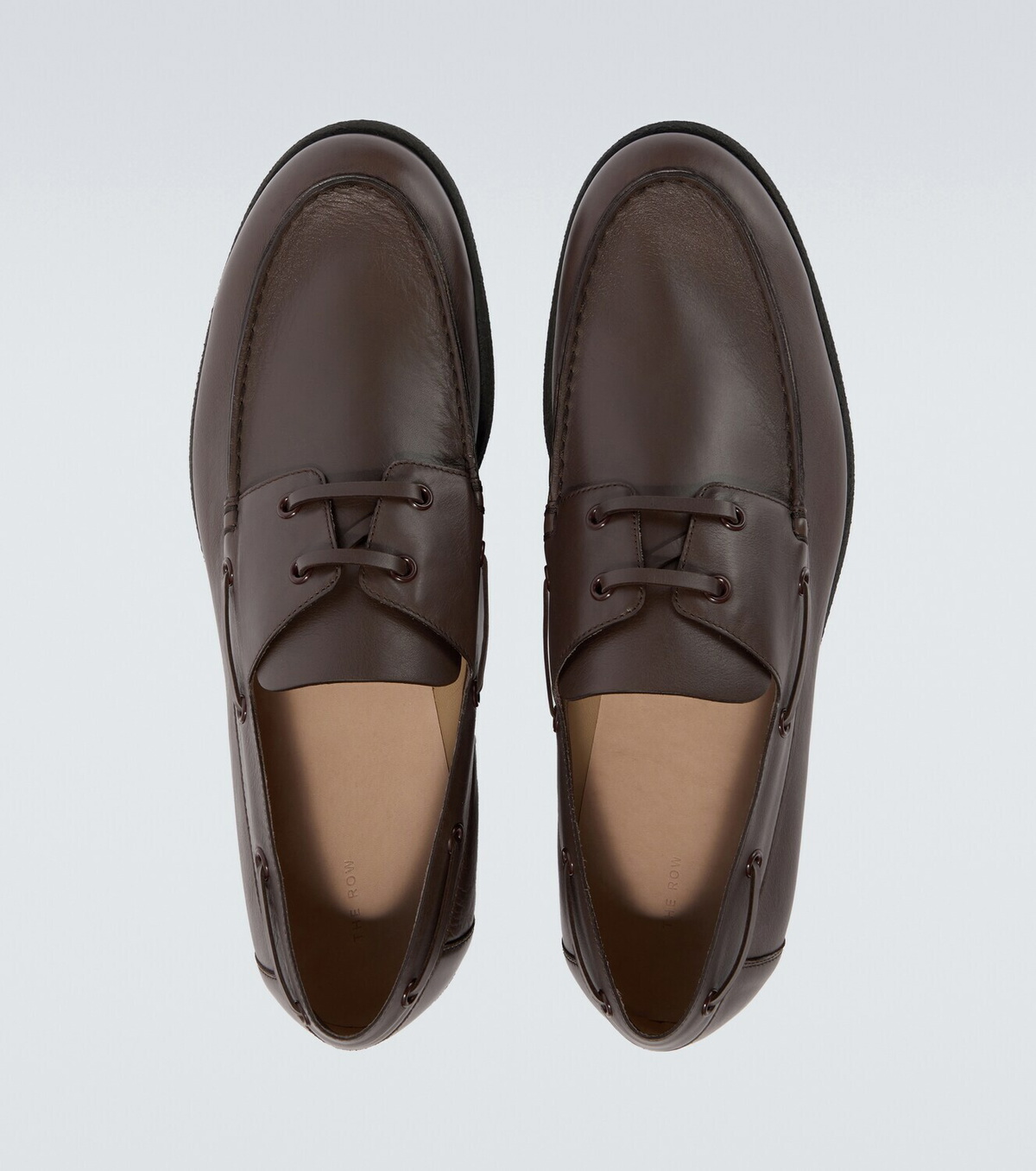 The Row Leather boat shoes