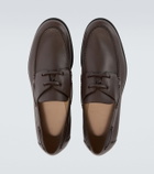 The Row Leather boat shoes