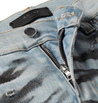 AMIRI - Skinny-Fit Distressed Printed Stretch-Denim Jeans - Men - Light denim