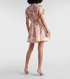 Zimmermann Matchmaker floral linen and silk minidress