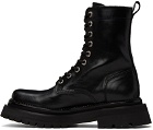 AMI Alexandre Mattiussi Black Leather Boots