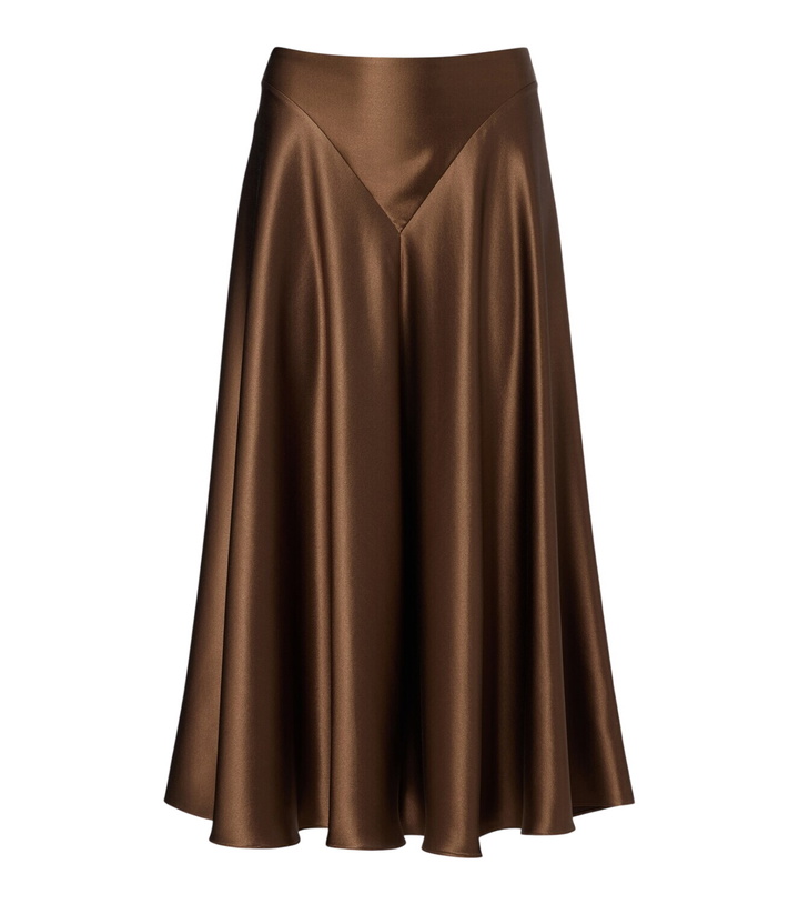 Photo: Altuzarra Ames silk satin midi skirt