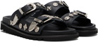 Toga Virilis Black Buckle Sandals