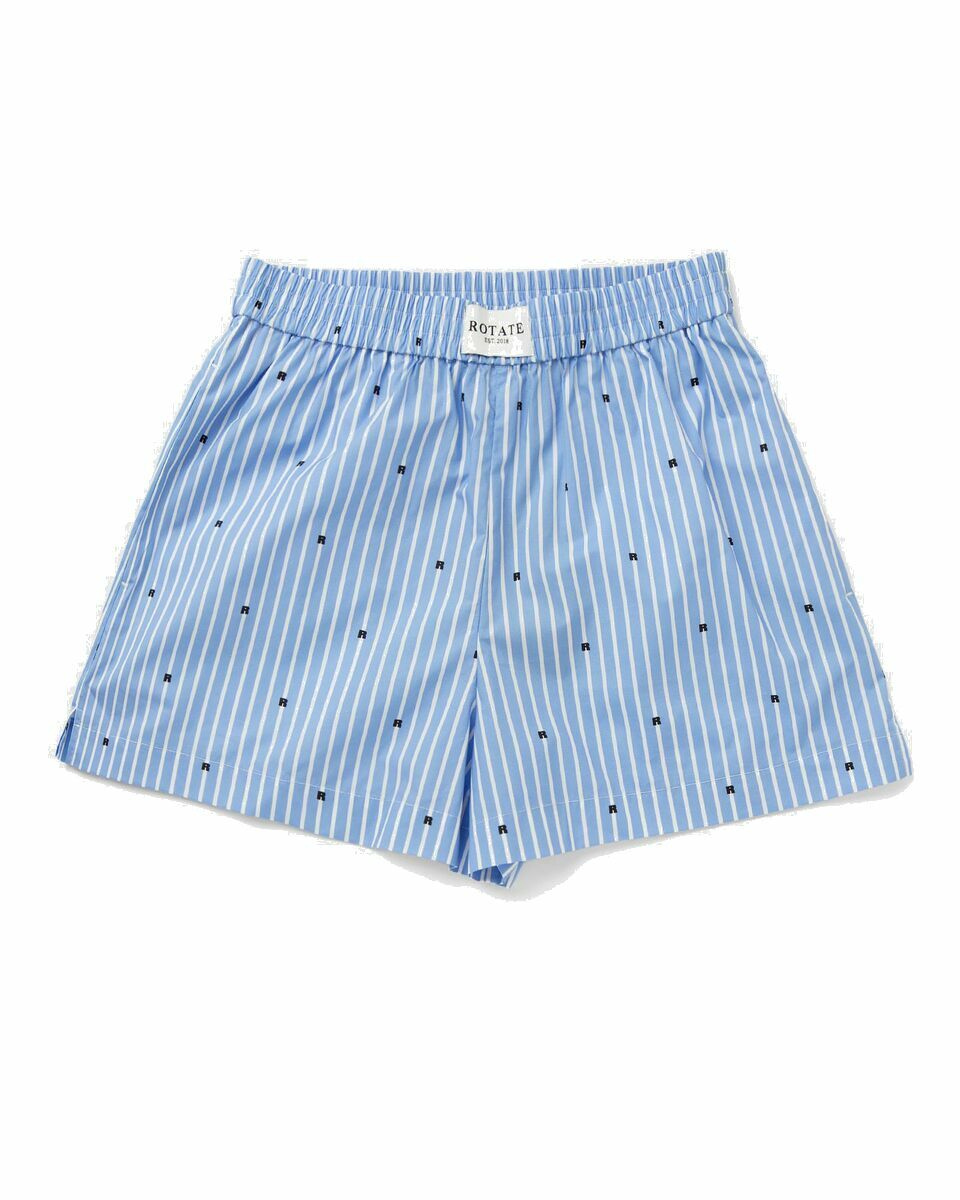 Photo: Rotate Birger Christensen Elasticated Shorts Blue - Womens - Casual Shorts