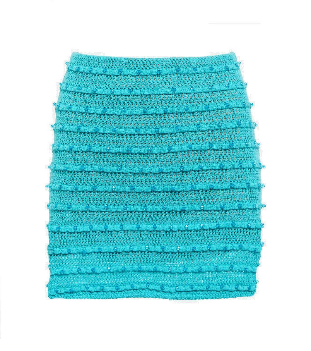 Black and Nude Striped Knit Mini Skirt main image 1