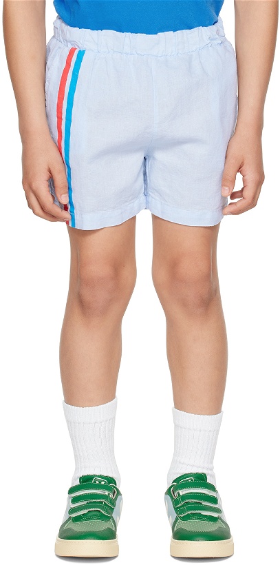 Photo: Bonmot Organic Kids Blue Side Stripe Shorts