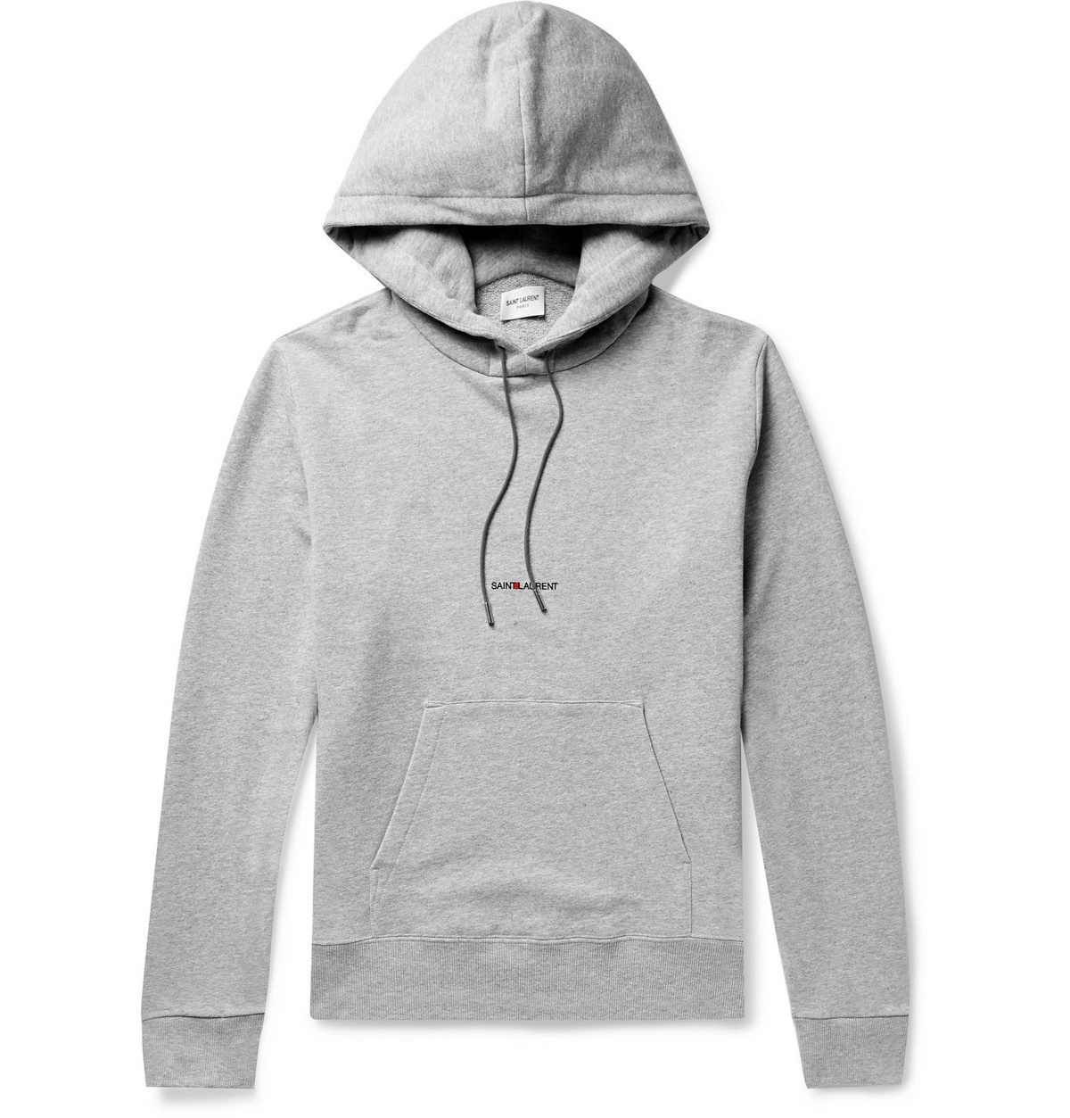 SAINT LAURENT Printed cotton-jersey hoodie