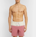 Onia - Charles Mid-Length Colour-Block Cotton-Blend Swim Shorts - Pink