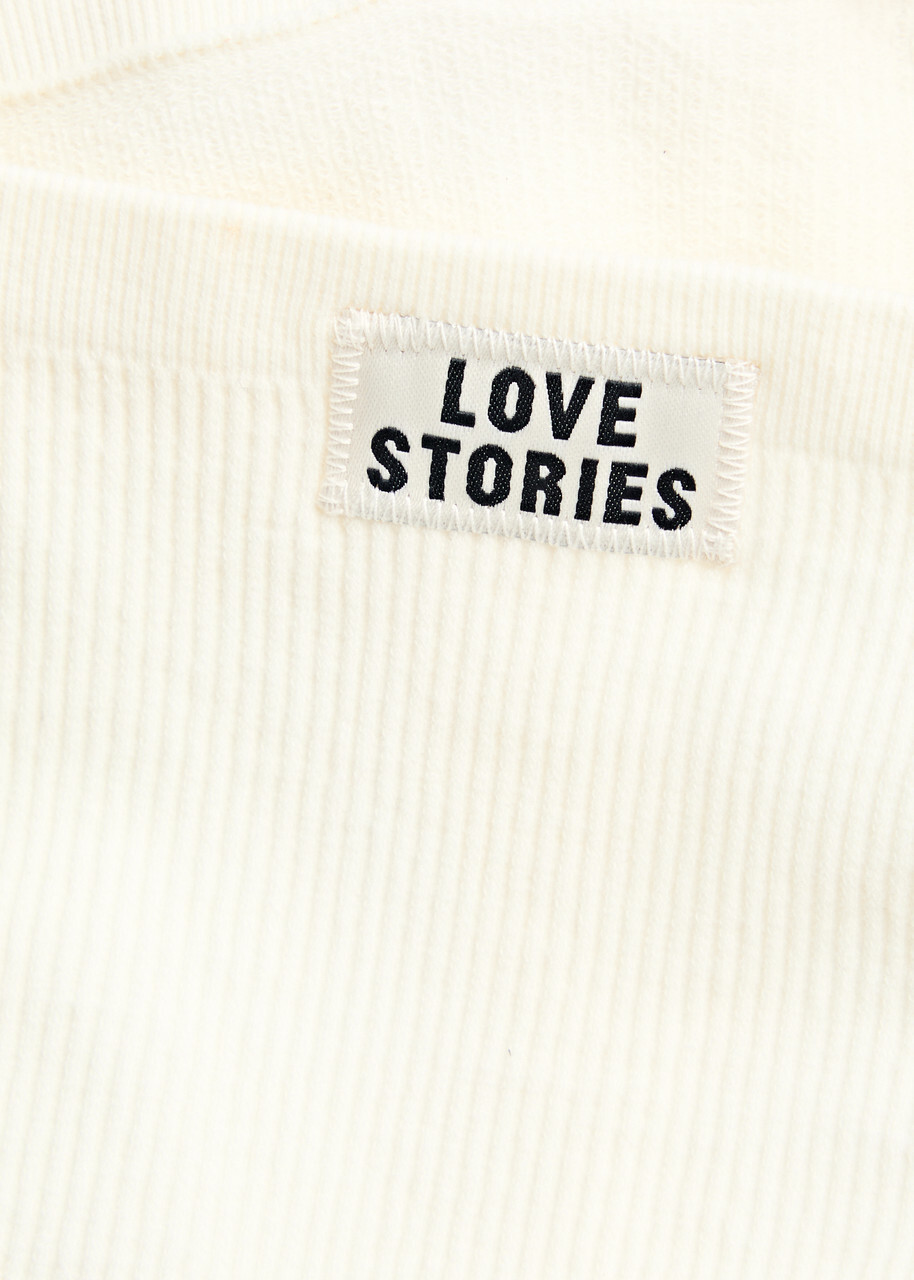 Love Stories Lima Ribbed Cotton-blend Thong Off White