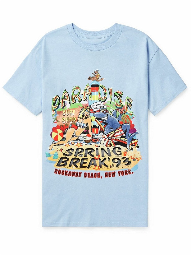Photo: PARADISE - Spring Break '93 Cotton-Jersey T-Shirt - Blue