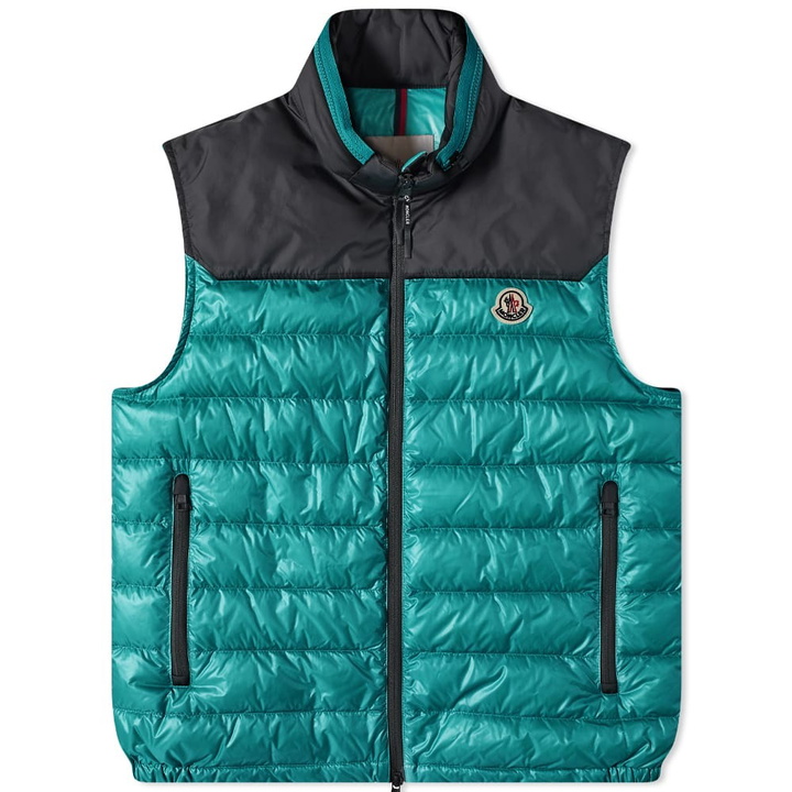 Photo: Moncler Men's Ortac Color Block Gilet in Green