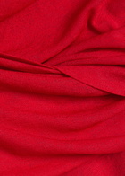 Ganni Draped Asymmetric Jersey Midi Skirt Red