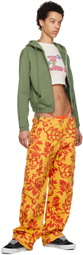 ERL Orange Graphic Trousers