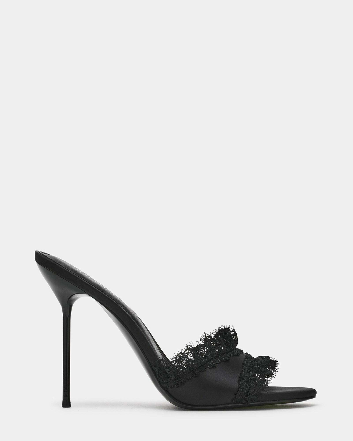 Steve Madden Davina-L Heels in Black Satin