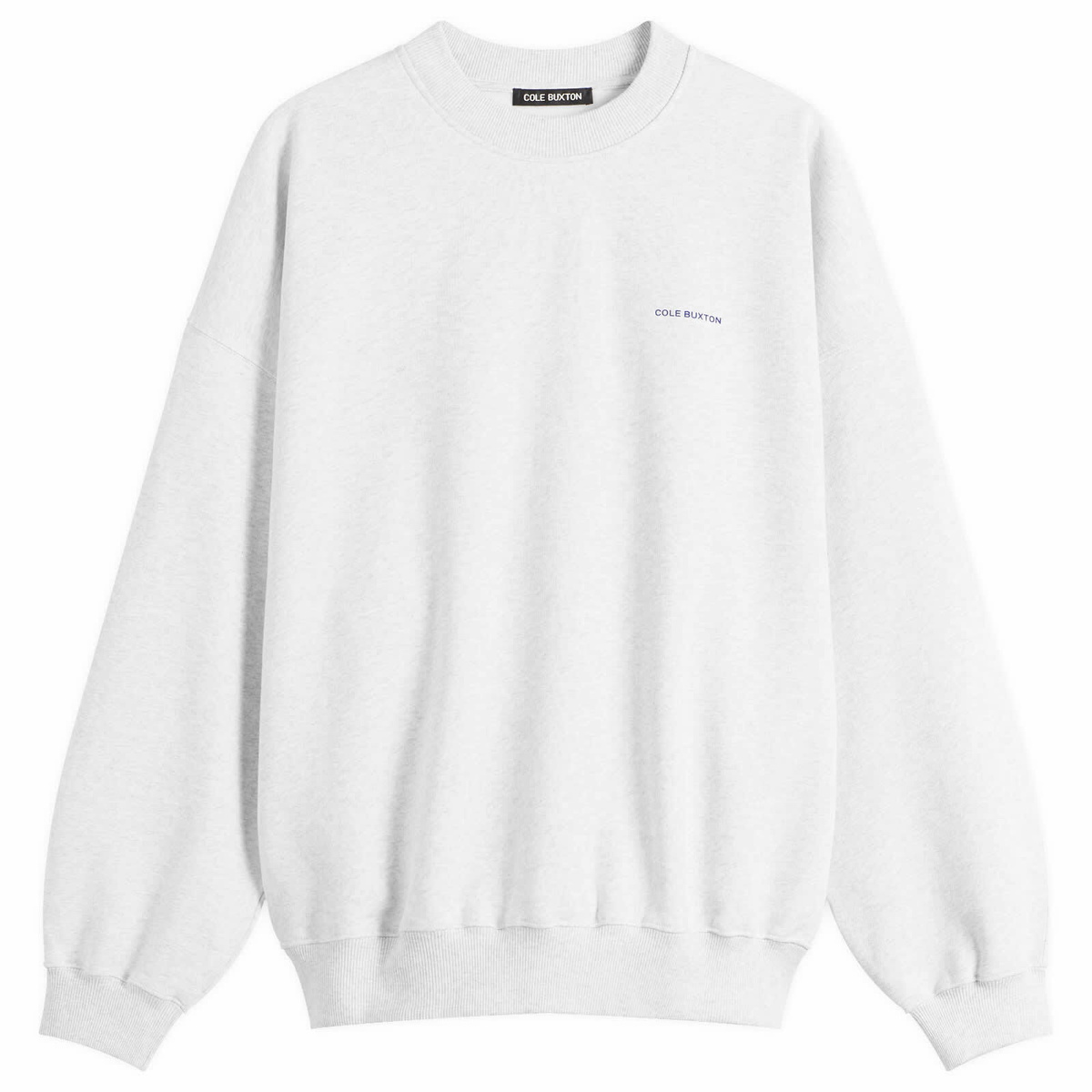 Cole Buxton Men's Mini Logo Sweatshirt in Light Grey Marl