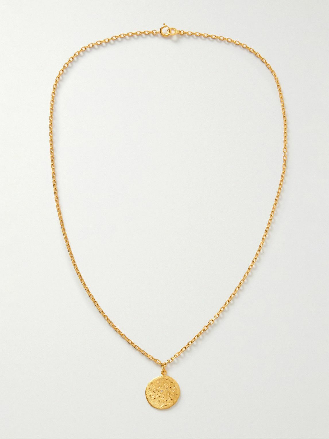 Mikia - Polaris Gold-Plated Diamond Pendant Necklace