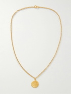 Mikia - Polaris Gold-Plated Diamond Pendant Necklace