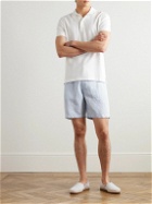 Orlebar Brown - Norwich Straight-Leg Linen Shorts - Blue