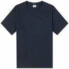 C.P. Company Men's 30/2 Mercerized Jersey Twisted Logo T-Shirt in Total Eclipse